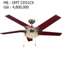 Quạt trần đèn trang trí cánh gỗ GMT CD51CX